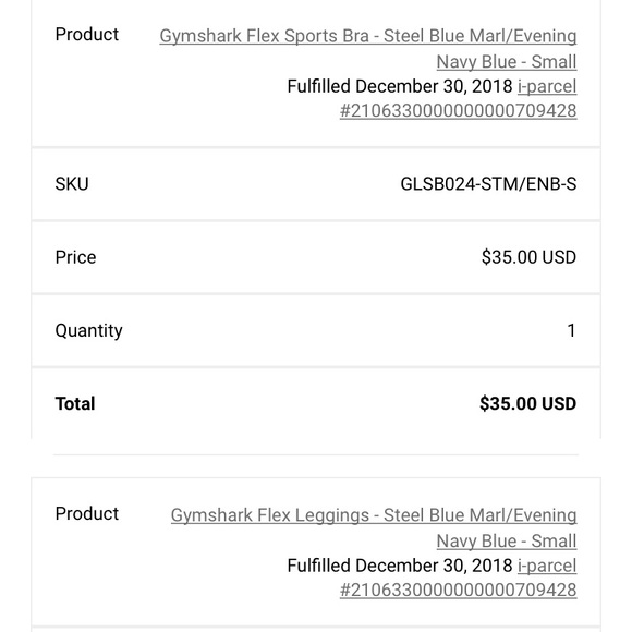 Gymshark sports bra and seamless leggings set - Picture 3 of 3